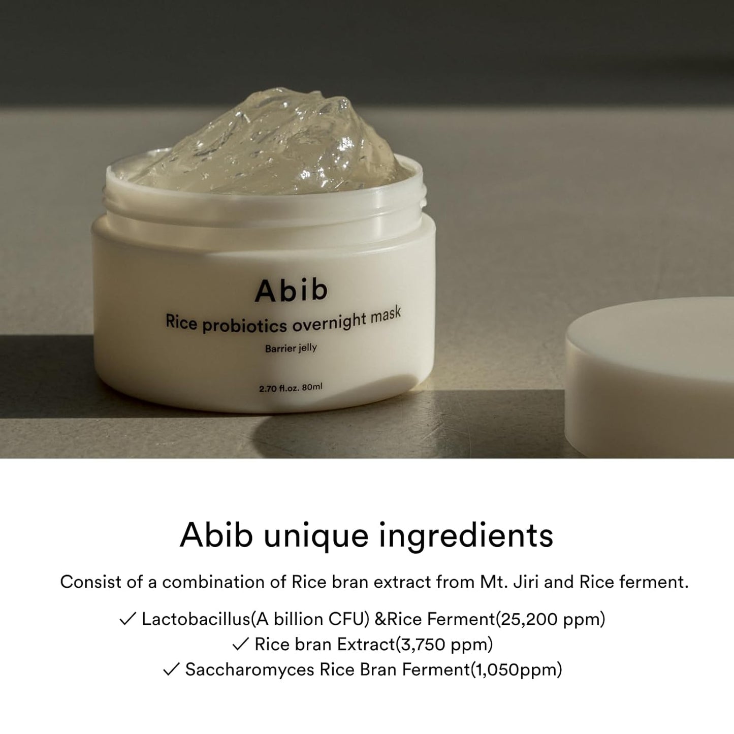 ABIB - Rice Probiotics Overnight Mask Barrier Jelly 80mL